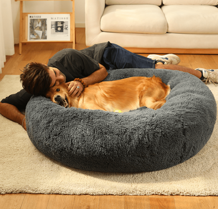 Round Plush Dog Bed