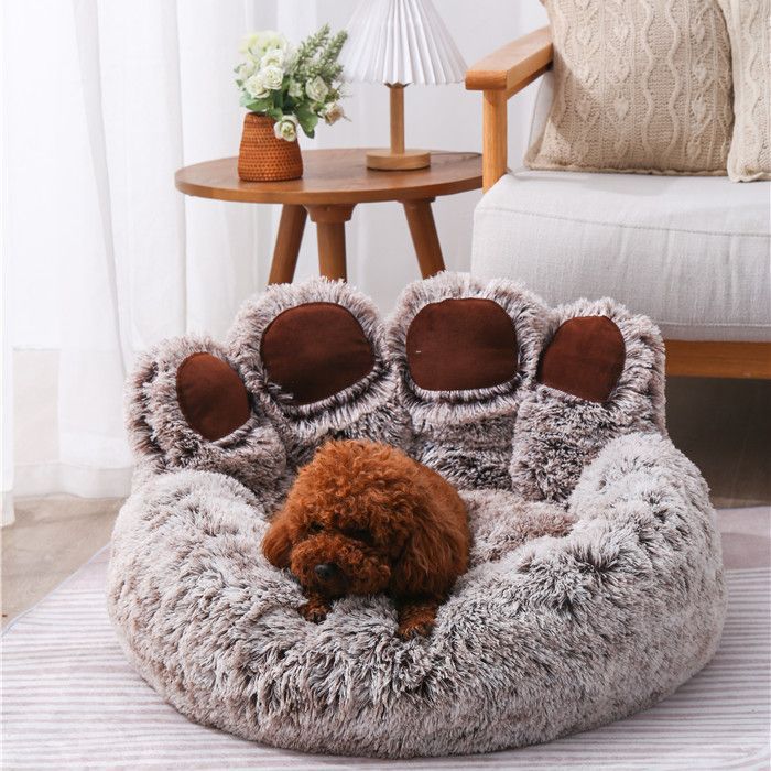 Bear Paw Plush Pet Bed