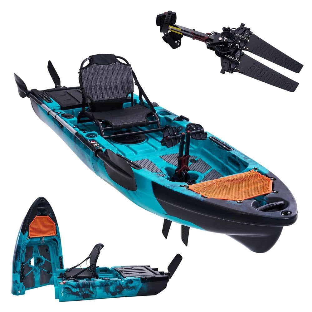 9.4 ft HDPE Sit-on-Top Modular Fishing Kayak with Pedal Fin Drive