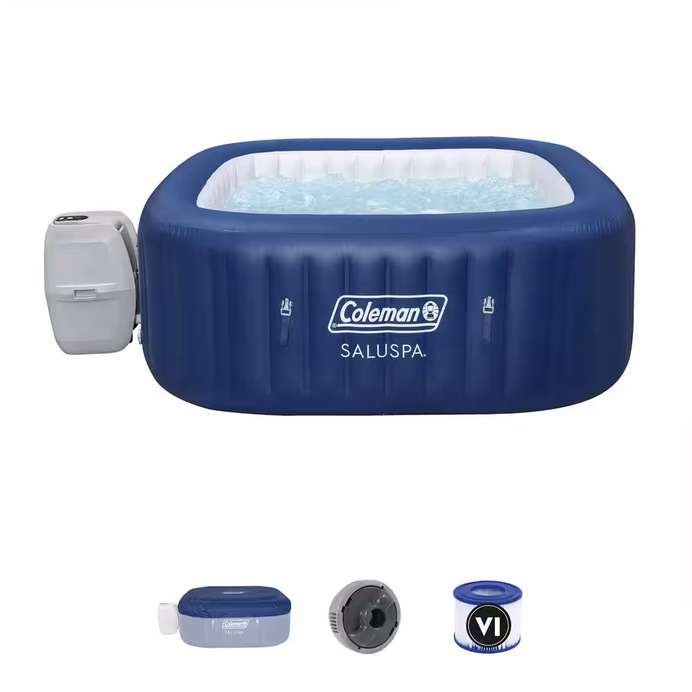 Atlantis Air 4 to 6-People 140 Jet Inflatable Hot Tub with EnergySense Cover, 120-Volt, Blue