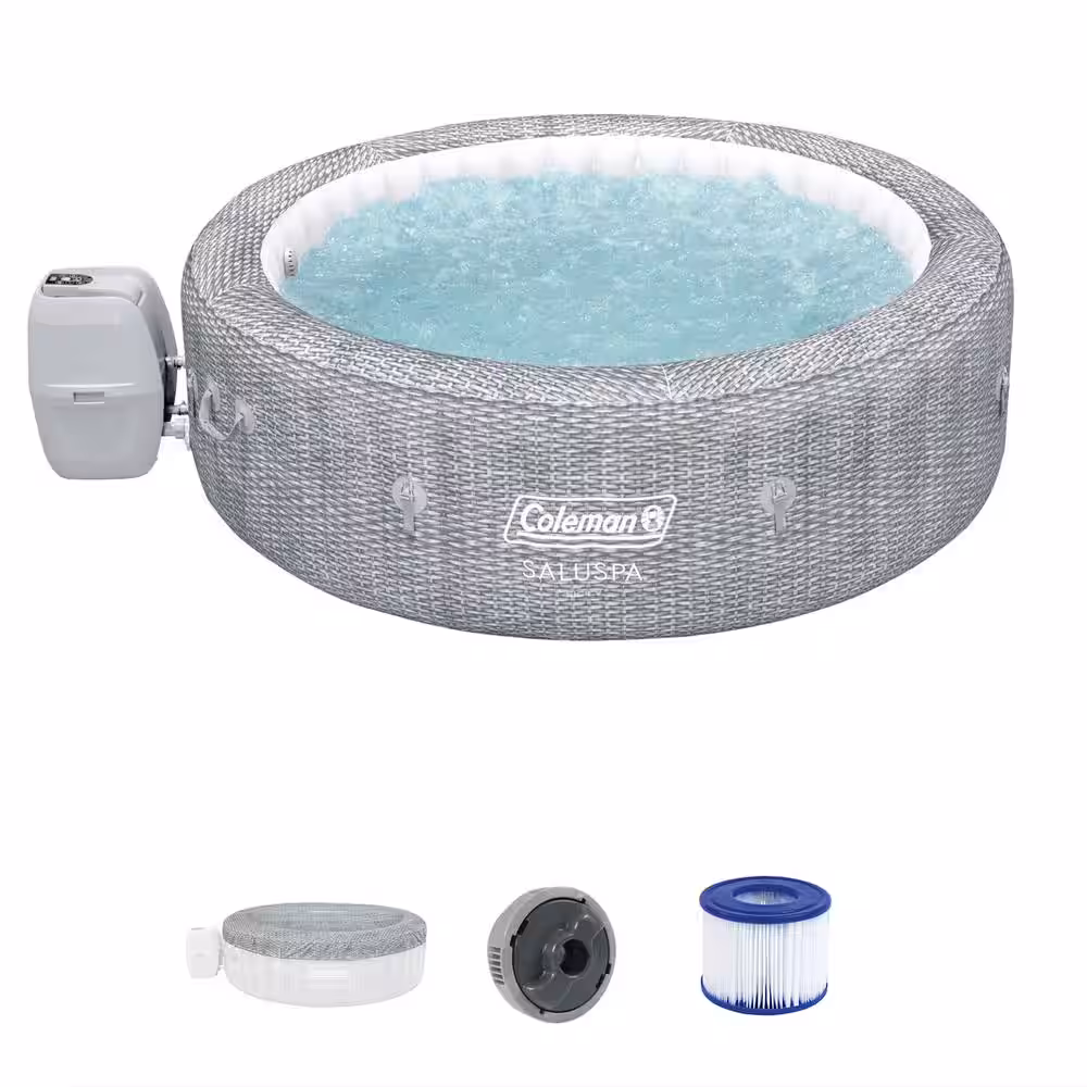 Sicily AirJet 7-Person 180-Jet Inflatable Hot Tub with EnergySense Cover