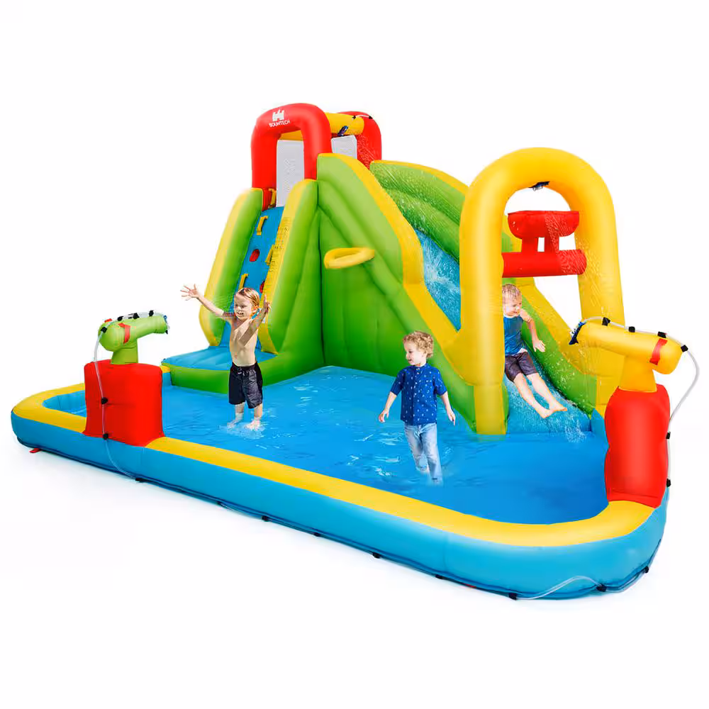 Multi-Color Inflatable Water Slide Kids Bounce House