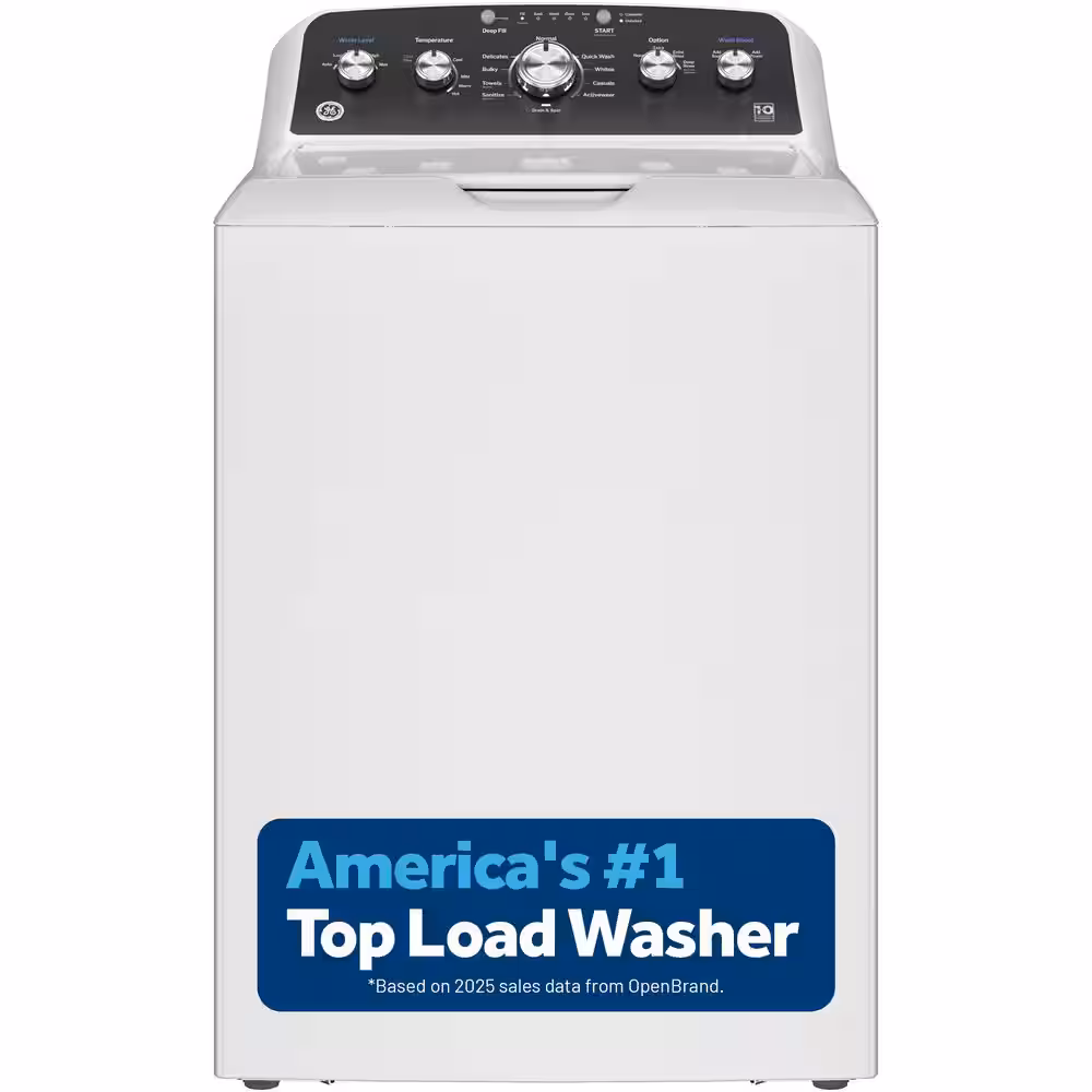 4.5 cu. ft. Top Load Washer in White with Dual Action Agitator and Cold Plus, Sanitize with Oxi